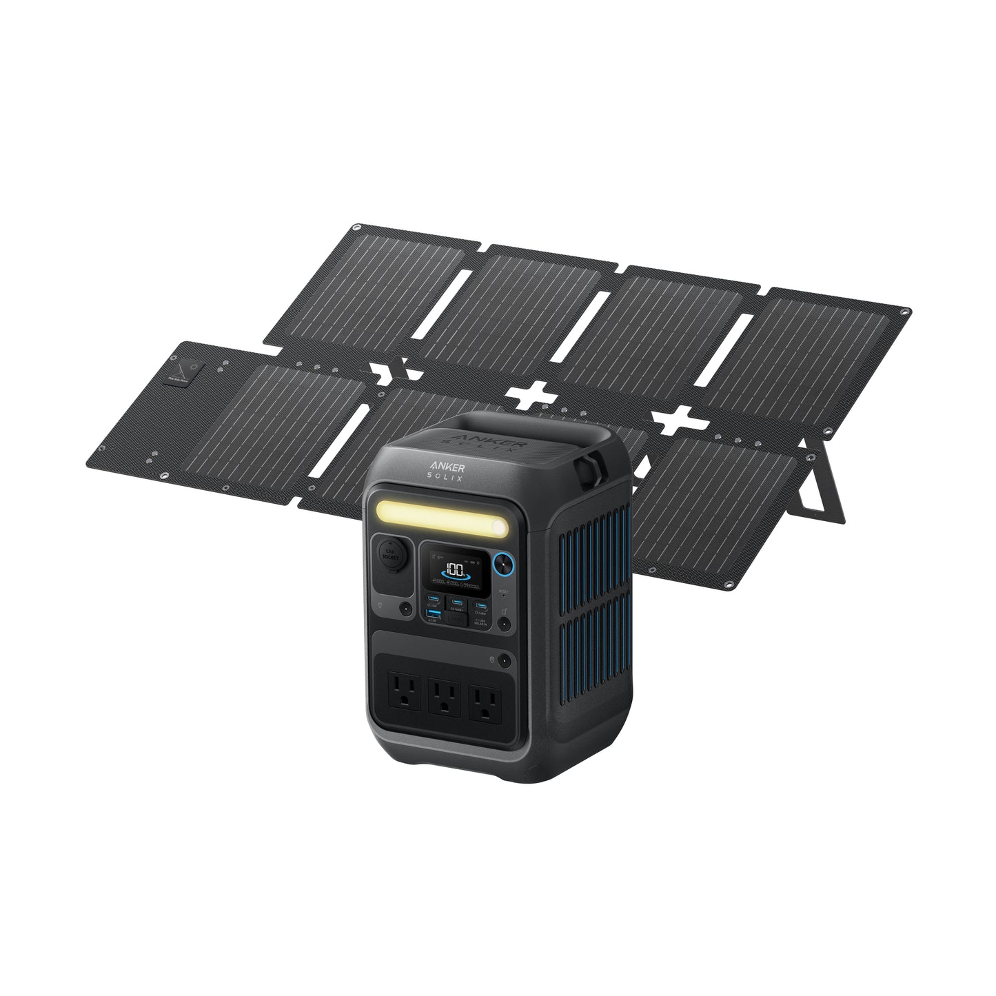 Anker SOLIX C200X Portable Power Station with 60W Solar Panel(oso)