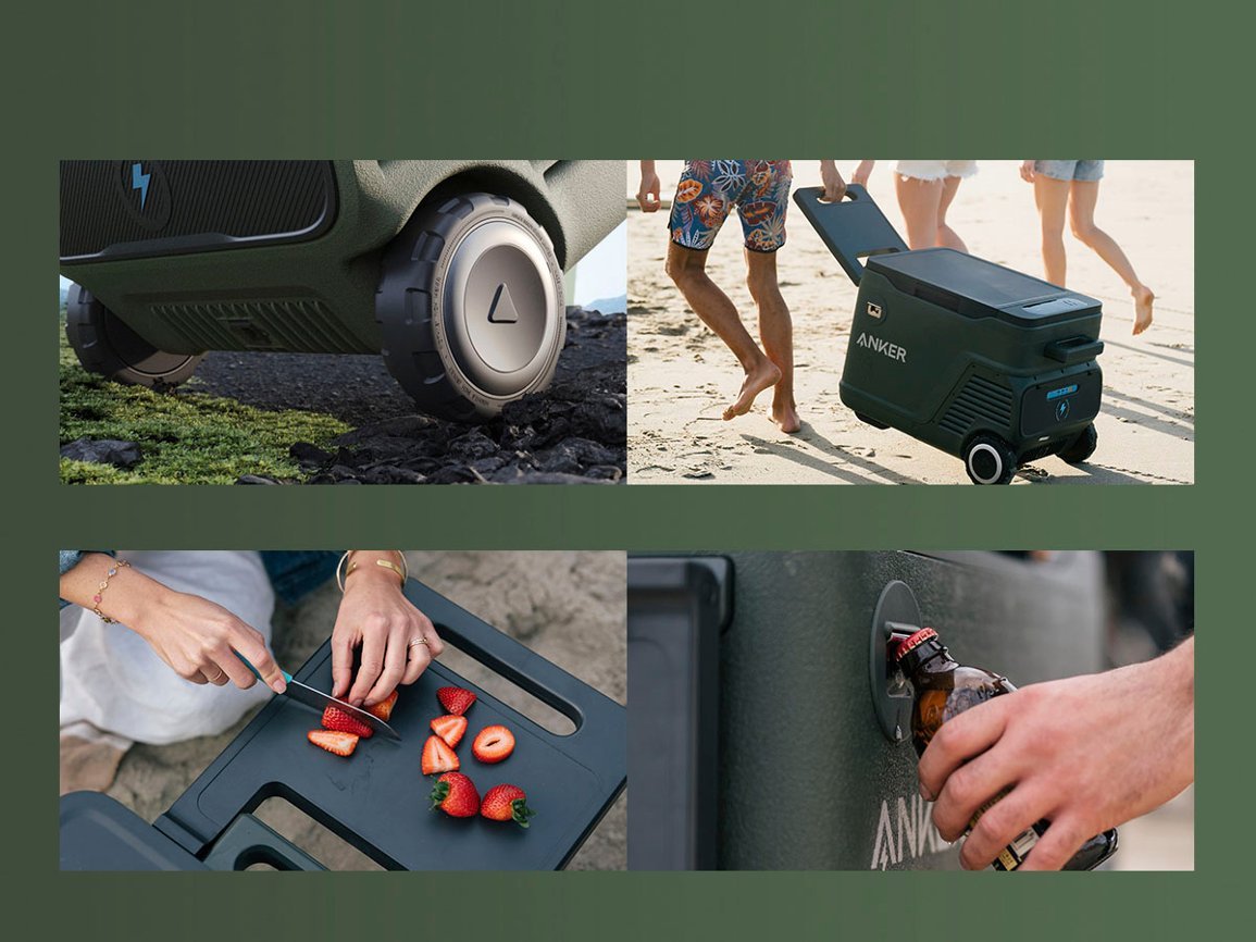 Anker EverFrost Portable Cooler 40 with New 299Wh Battery, Powered by AC/DC/Solar