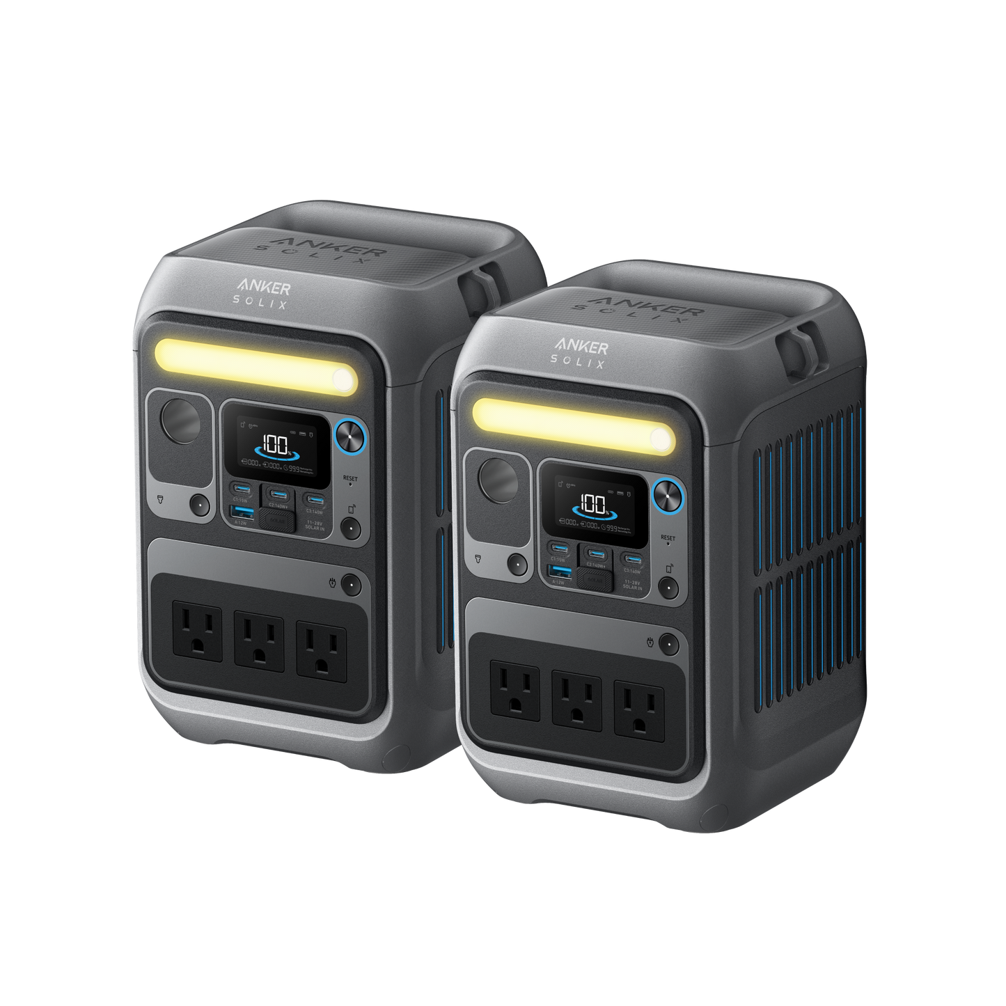 2× Anker SOLIX C300 Portable Power Station