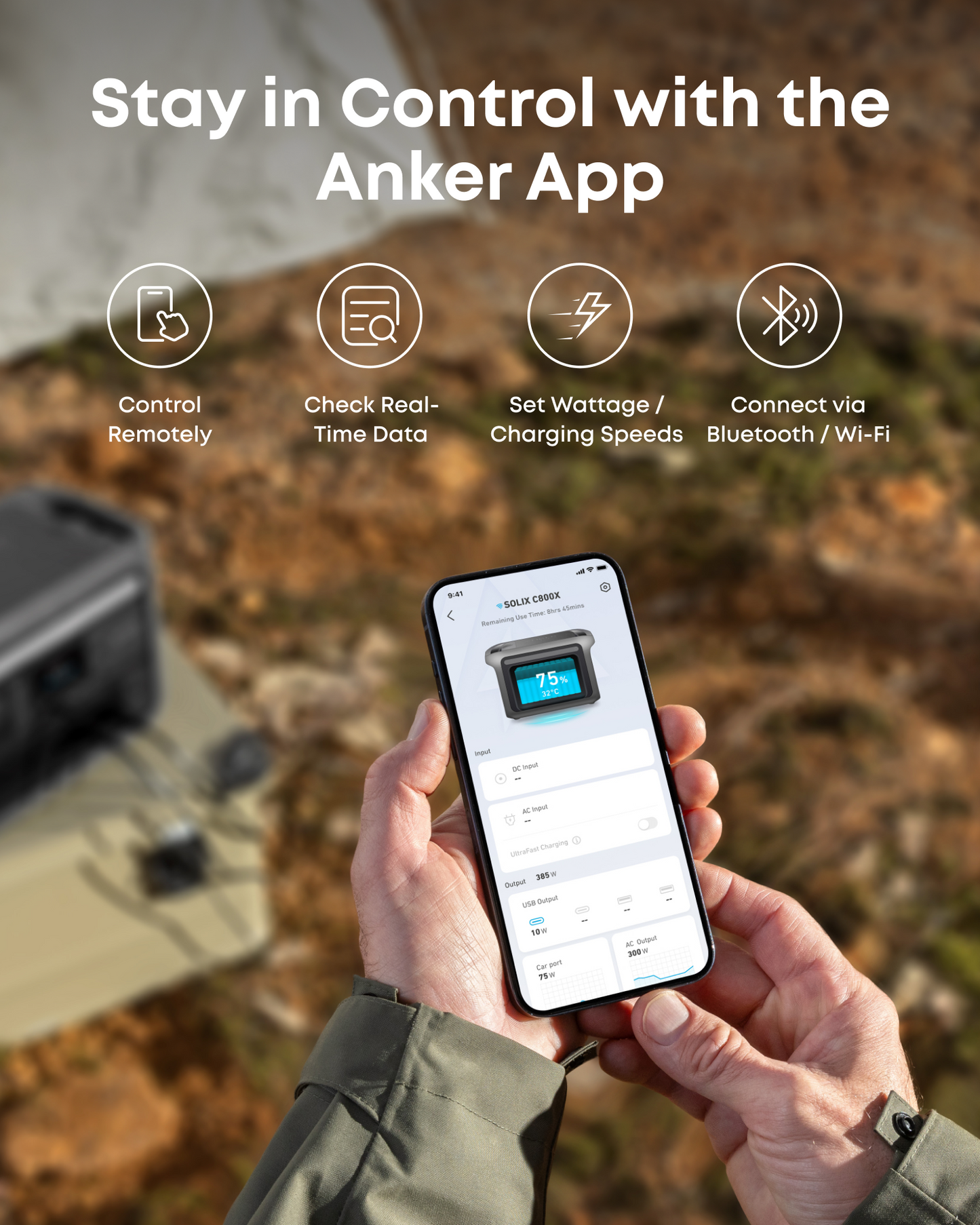 Anker SOLIX C800X + 100W Solar Panel