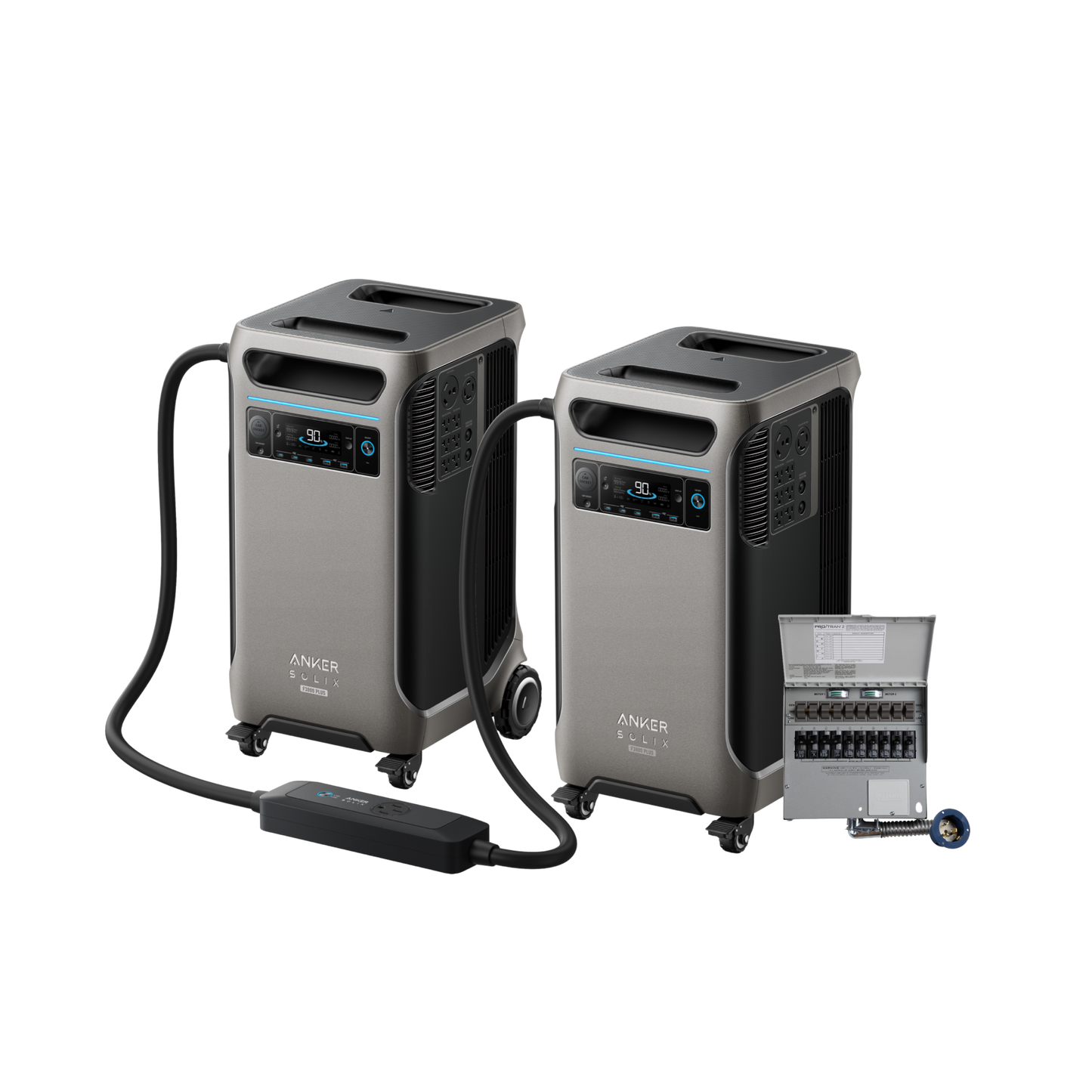2× Anker SOLIX F3800 Plus + 10-Circuit Manual Transfer Switch