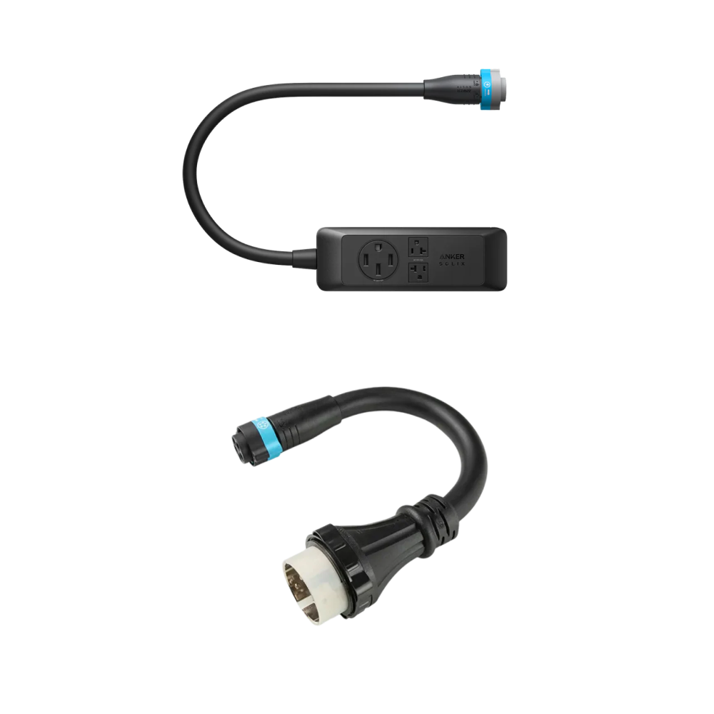 Anker SOLIX E10 AC Generator Adapter + 120V/240V Power Strip