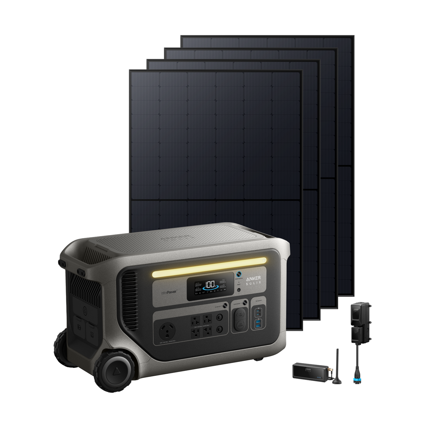 Anker SOLIX F3000 + Power Saver Kit + 4× 410W Rigid Solar Panel