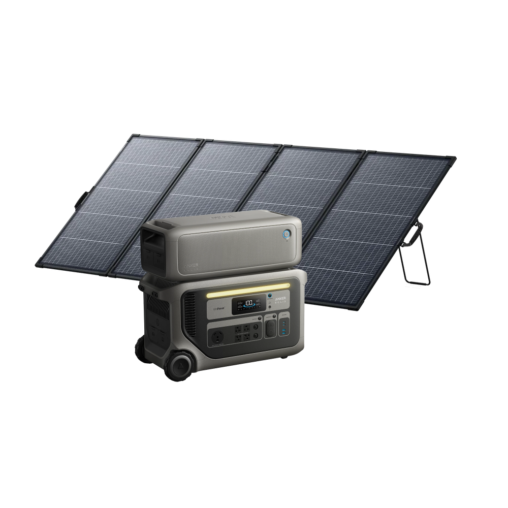 Anker SOLIX F3000(UL9540 Certificated) + Expansion Battery + 400W Solar Panel