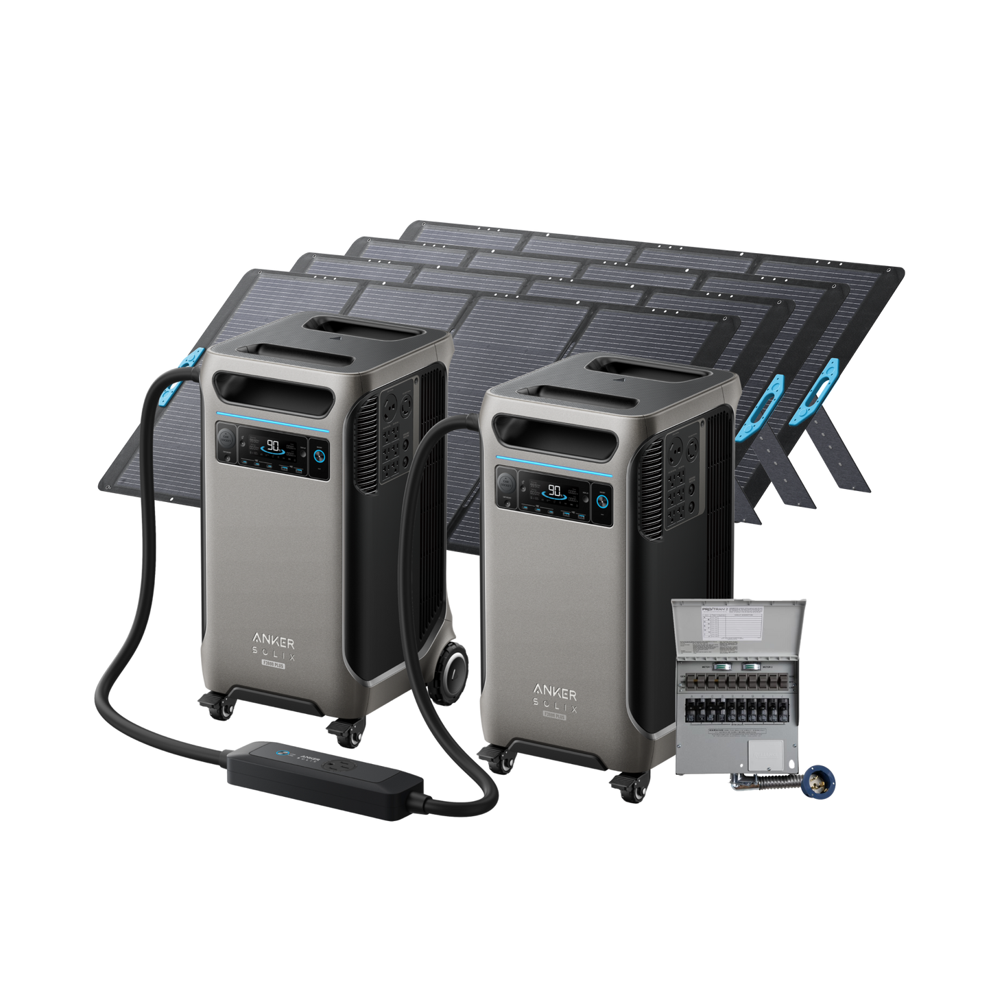 2× Anker SOLIX F3800 Plus + 10-Circuit Manual Transfer Switch