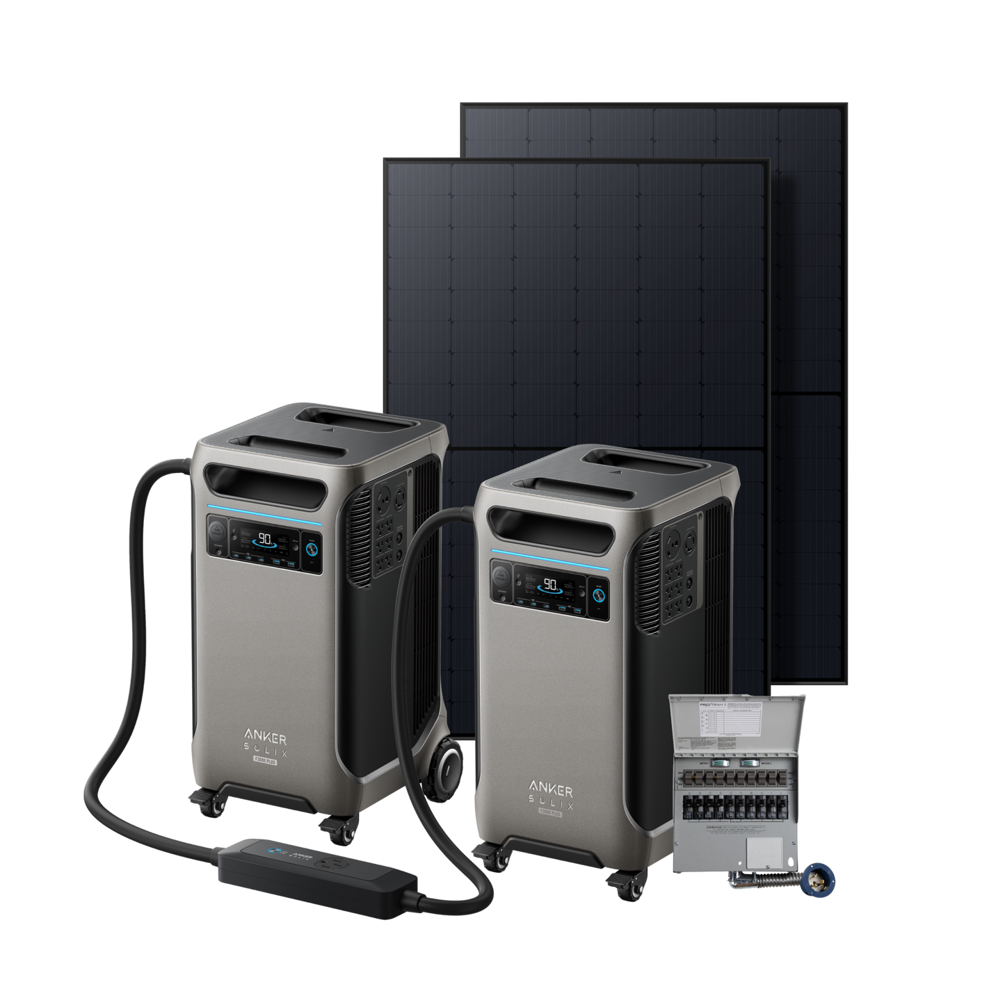 2× Anker SOLIX F3800 Plus + 10-Circuit Manual Transfer Switch
