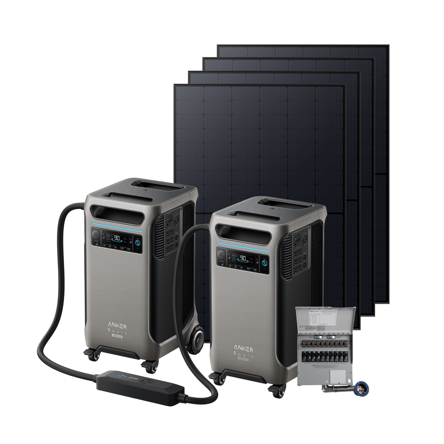 2× Anker SOLIX F3800 Plus + 10-Circuit Manual Transfer Switch