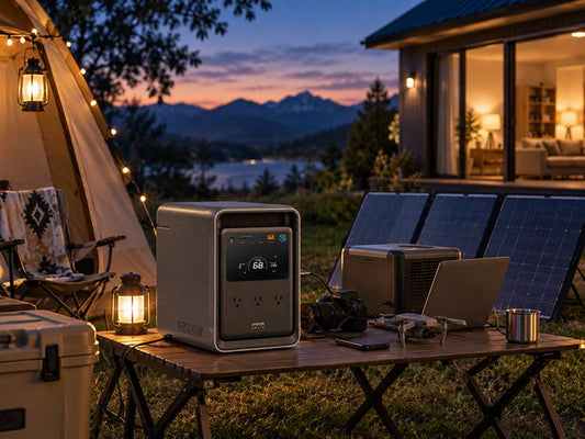 Solar generator for camping and home backup