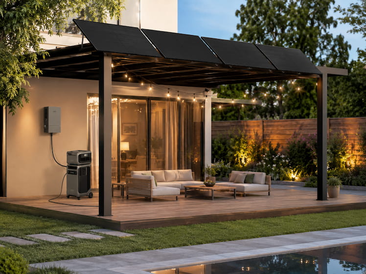Solar pergola for home