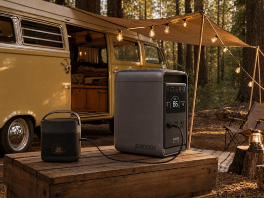 Portable power station for BLM camping