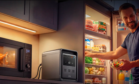 Backup power for refrigerator during outage