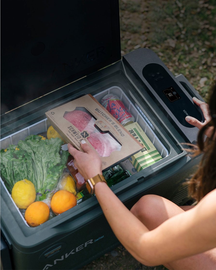 Anker EverFrost Portable Cooler 30 with New 299Wh Battery, Powered by AC/DC/Solar