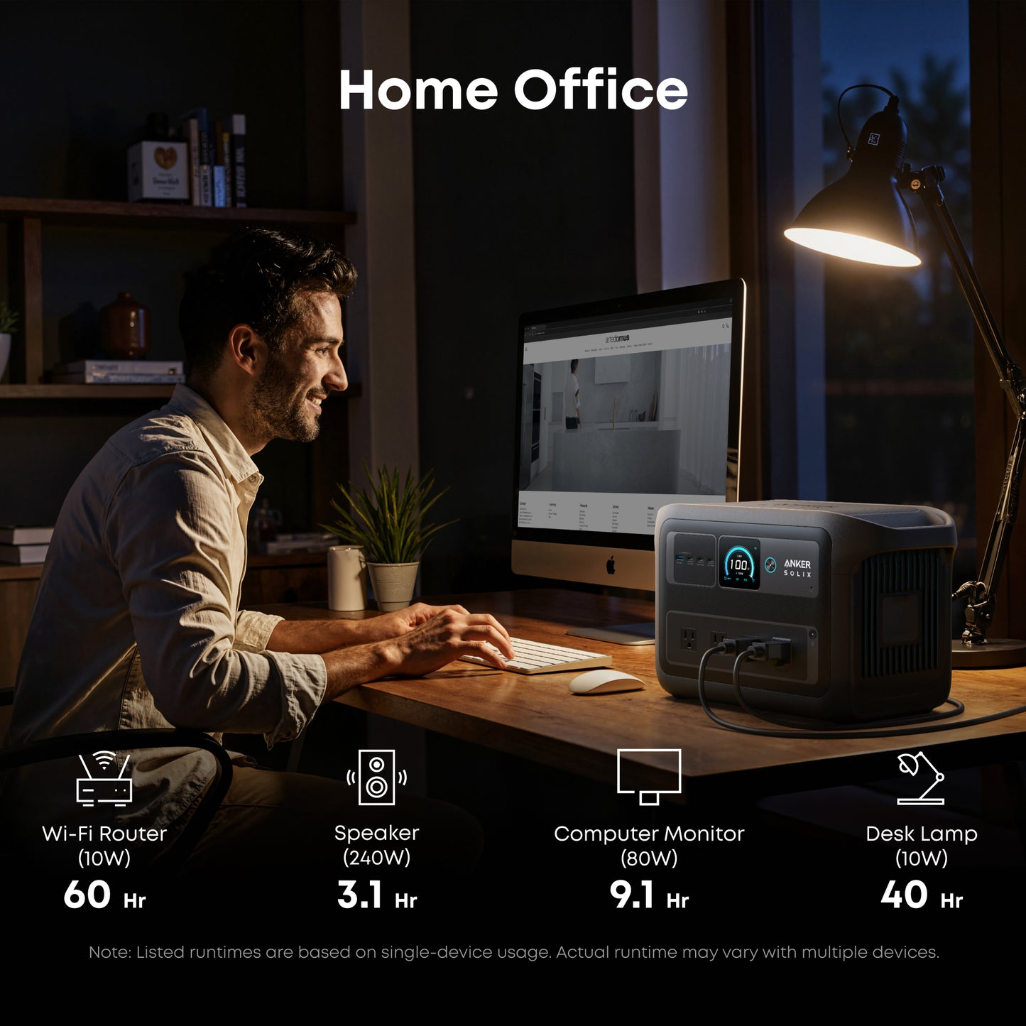 Anker-SOLIX C1000X Gen 2 Portable Power Station(1,024Wh)-Dark Grey