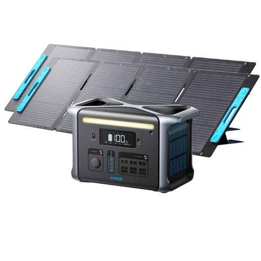 Anker SOLIX F1200 Solar Generator + 2× 200W Solar Panels
