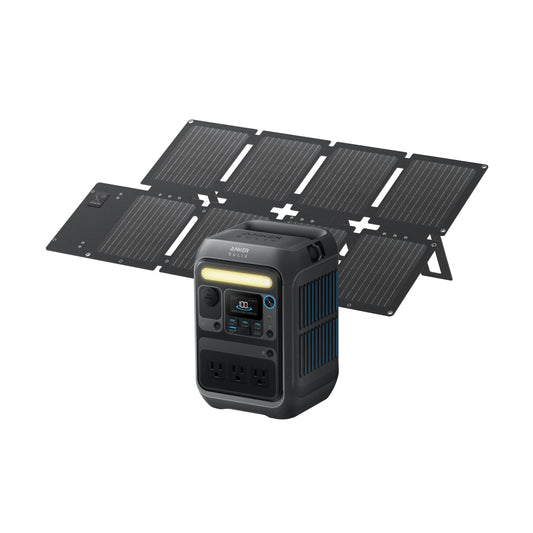 Anker SOLIX C200X Portable Power Station with 60W Solar Panel（oso）