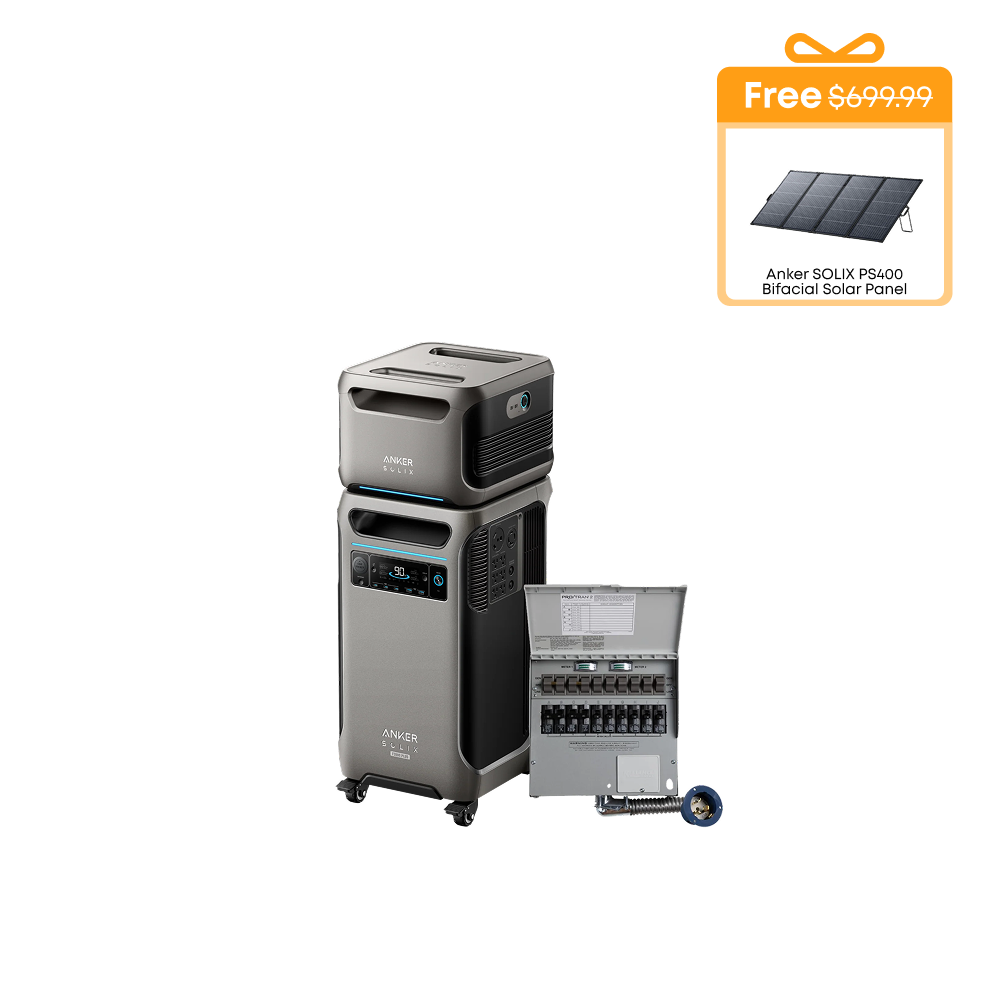 Anker SOLIX F3800 Plus + Expansion Battery + 10-Circuit Manual Transfer Switch