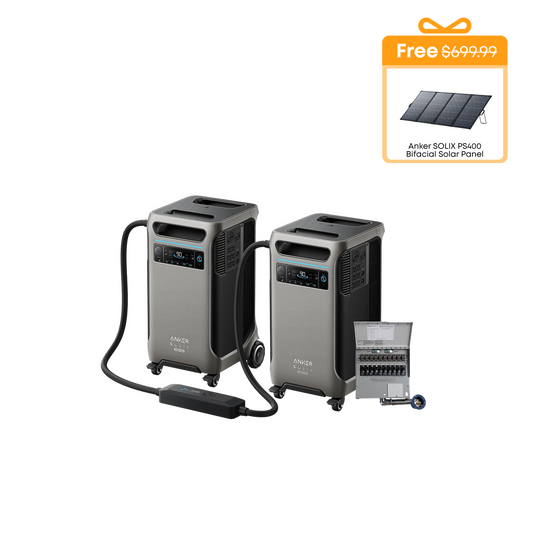 2× Anker SOLIX F3800 Plus + 10-Circuit Manual Transfer Switch