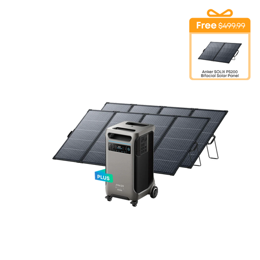 Anker SOLIX F3800 Plus + 2× 400W Portable Solar Panel