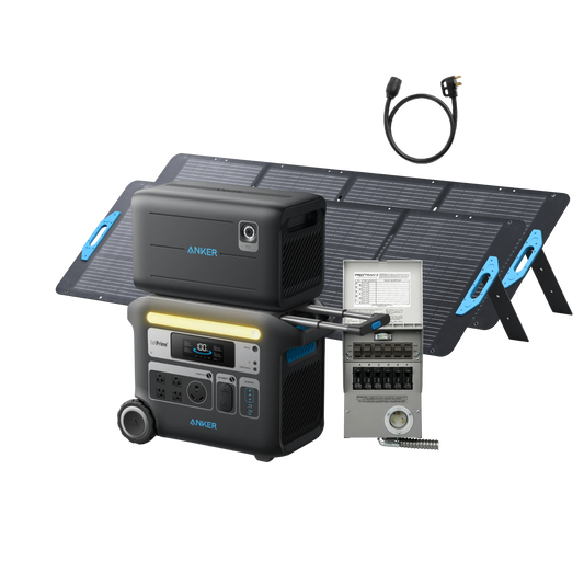 Anker SOLIX F2000 + BP2000 Expansion Battery + 6-Circuit Manual Transfer Switch + 2× 200W Solar Panel
