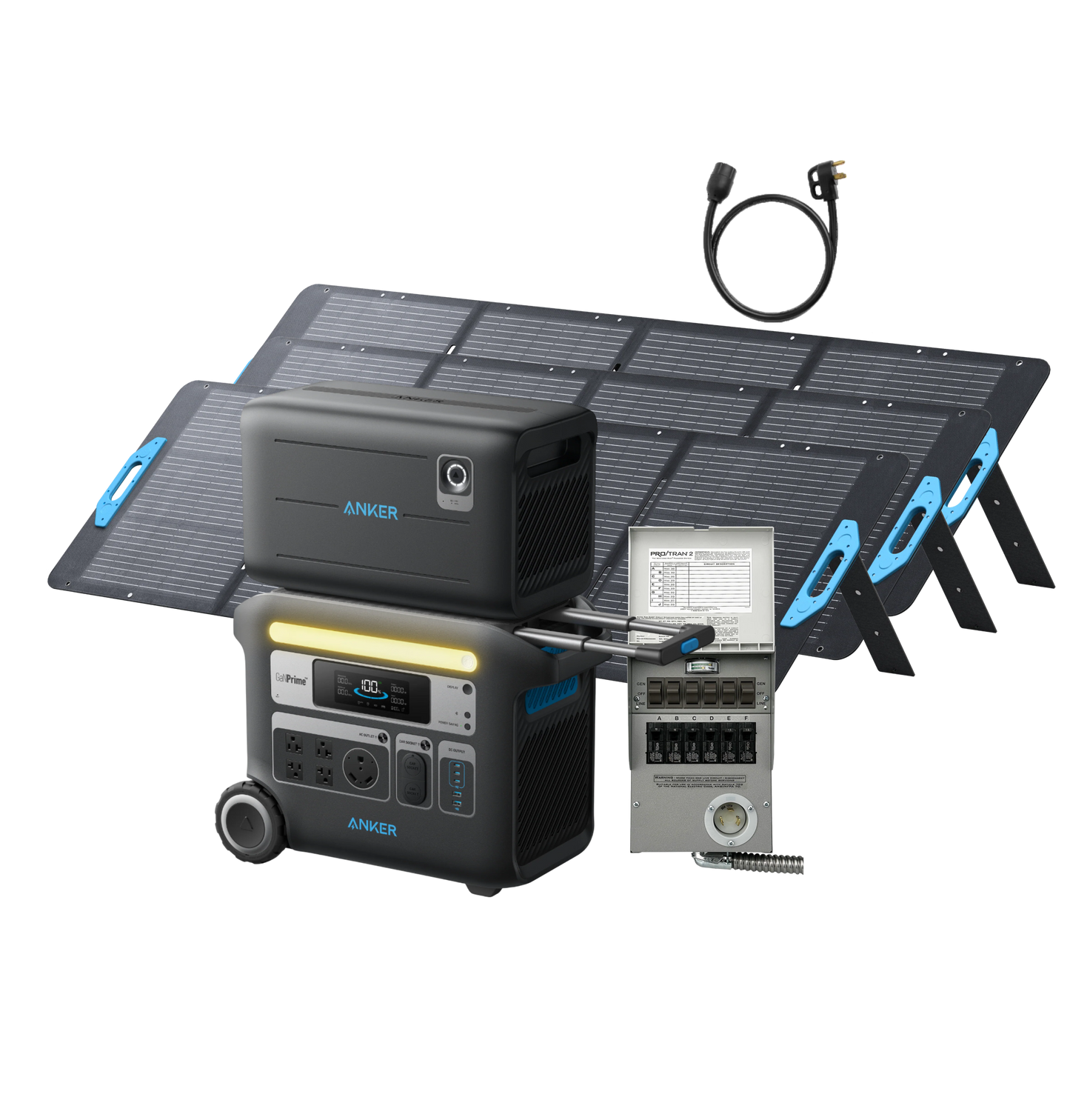 Anker SOLIX F2000 + BP2600 Expansion Battery + 6-Circuit Manual Transfer Switch