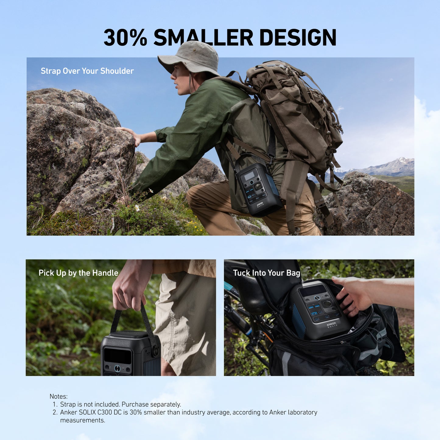 Anker SOLIX C300X DC Portable Power Station with 60W Soalr Panel