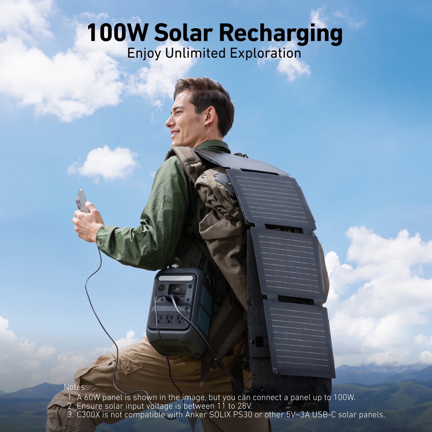 Anker SOLIX C300X + 60W Solar Panel