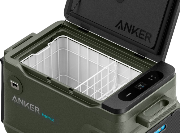 Anker EverFrost Portable Cooler 40 with New 299Wh Battery, Powered by AC/DC/Solar