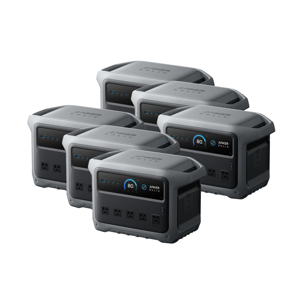6× Anker SOLIX C1000 Gen 2 Portable Power Station