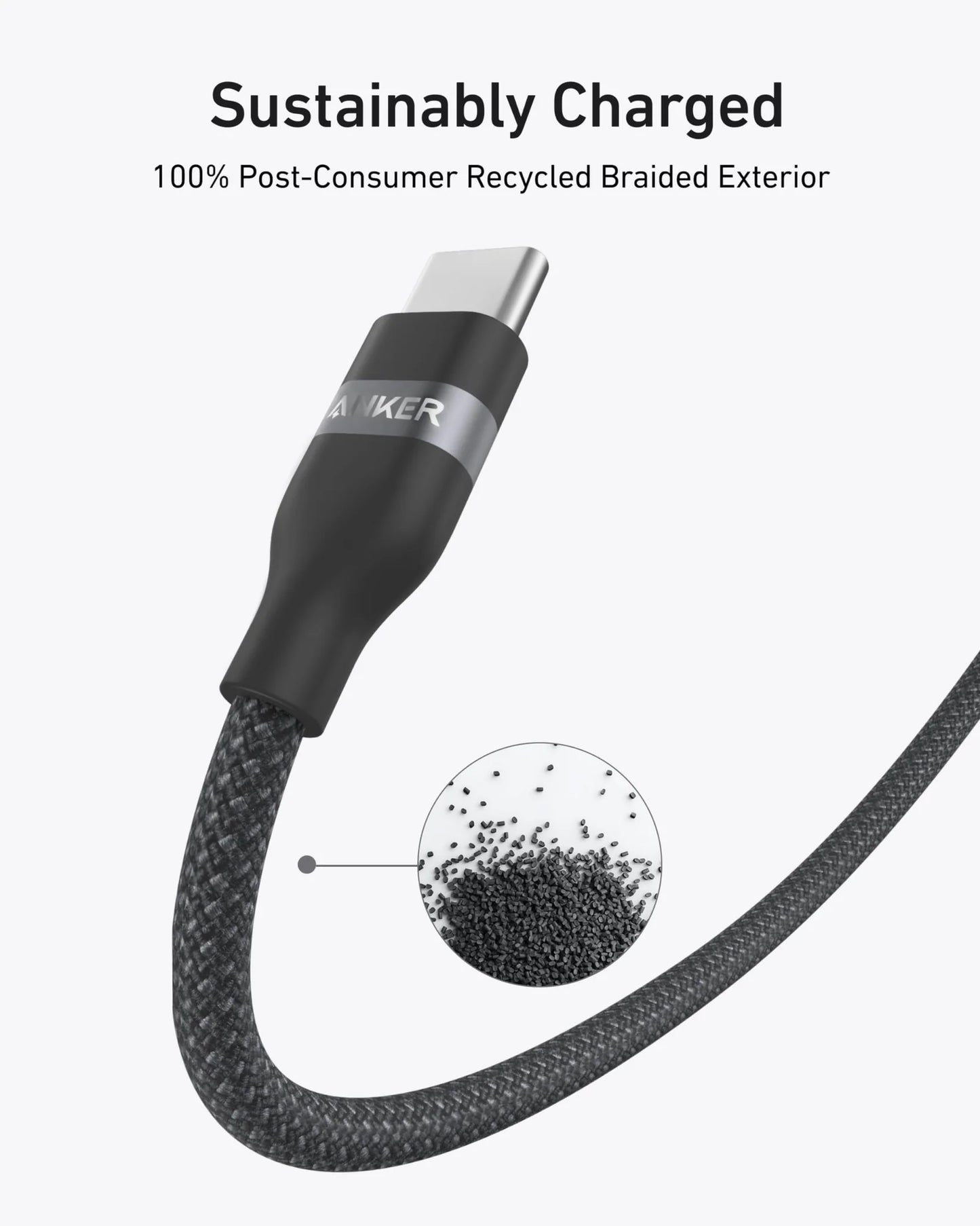Anker USB-C to USB-C Cable (6 ft, 240W, Upcycled-Braided)