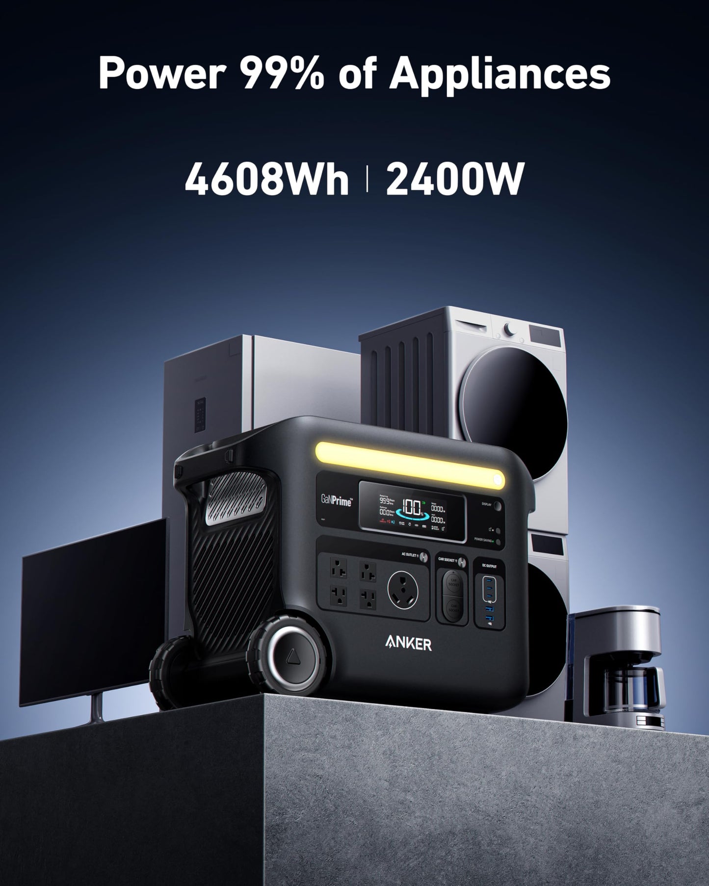 Anker SOLIX F2600 + BP2000 Expansion Battery - 4608Wh | 2400W