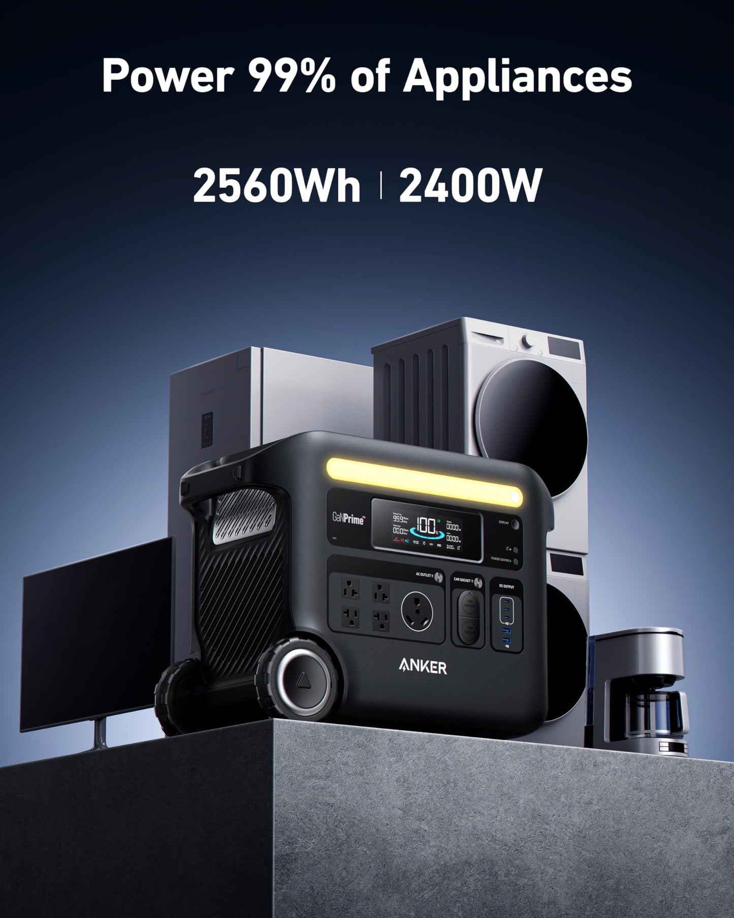 Anker SOLIX F2600 Solar Generator + 2× 200W Solar Panels