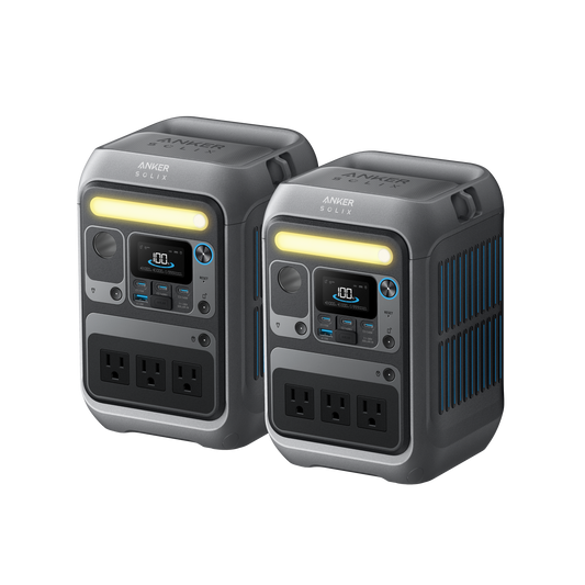 2× Anker SOLIX C300 Portable Power Station