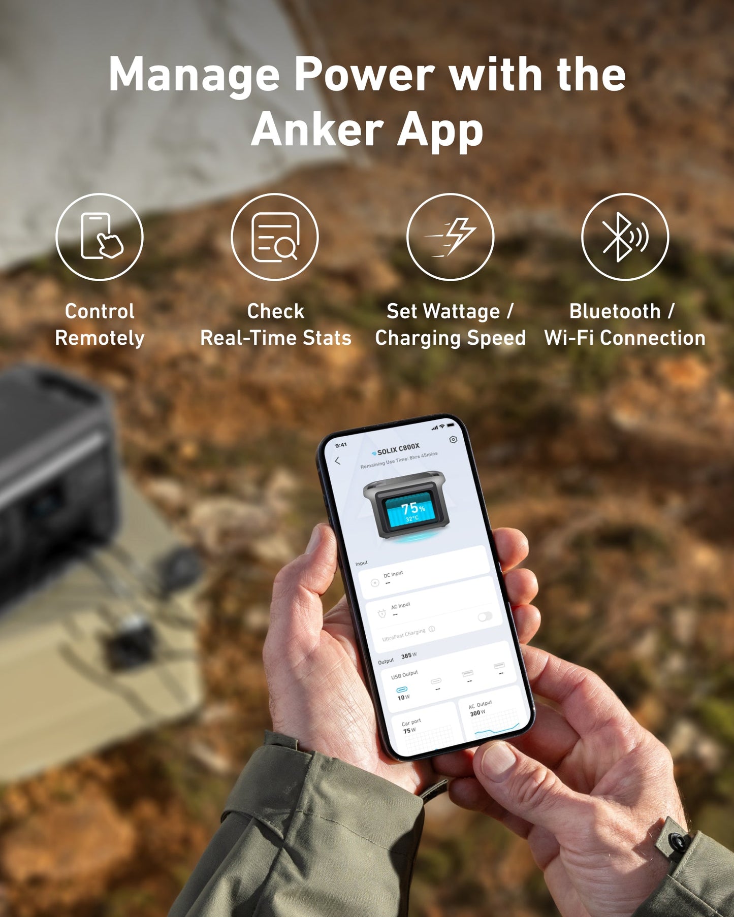 Anker SOLIX C800X Solar Generator + 200W Solar Panel