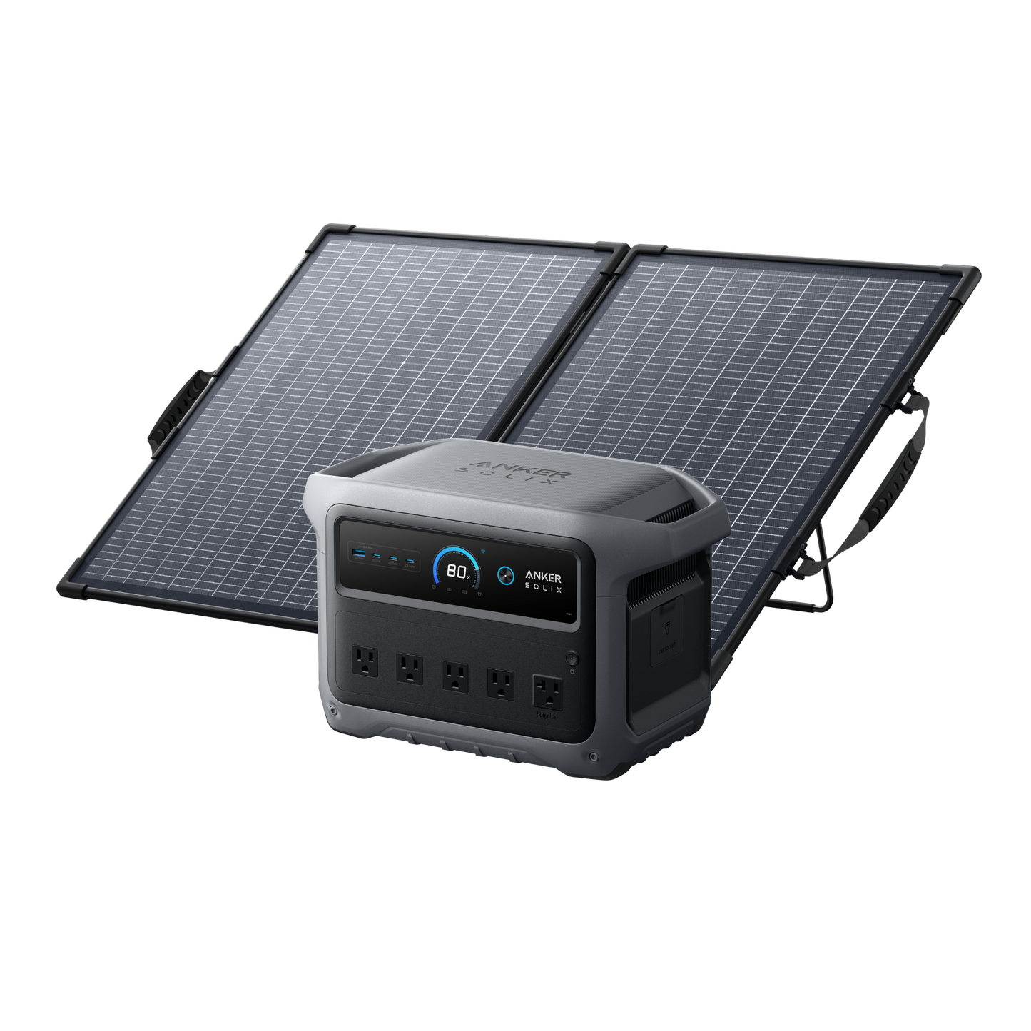 Anker SOLIX C1000 Gen 2 Portable Power Station with 100W Bifacial Solar Panel