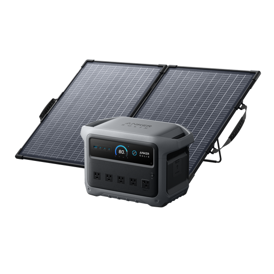 Anker SOLIX C1000 Gen 2 Portable Power Station with 100W Bifacial Solar Panel