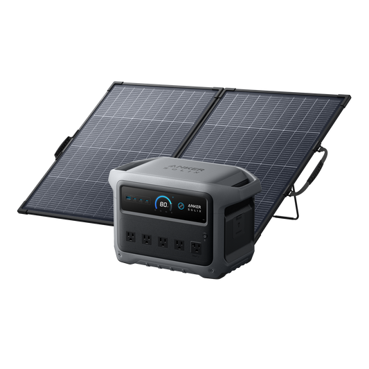 Anker SOLIX C1000 Gen 2 Portable Power Station with 200W Bifacial Solar Panel