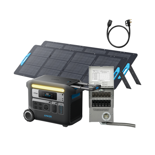 Anker SOLIX F2000 + 6-Circuit Manual Transfer Switch + 2× 200W Solar Panel