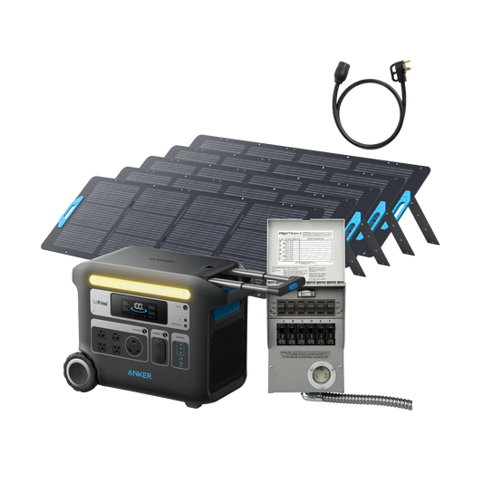 Anker SOLIX F2000 + 6-Circuit Manual Transfer Switch + 5× 200W Solar Panel