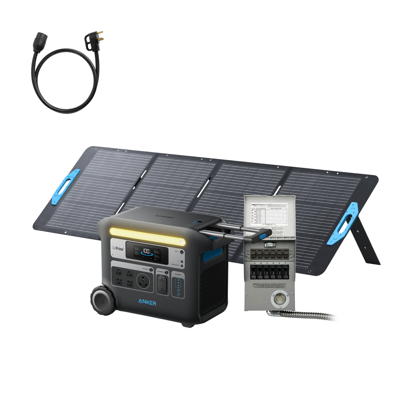 Anker SOLIX <b>F2000</b> + Home Backup Kit (Transfer Switch + Cable)（oso）