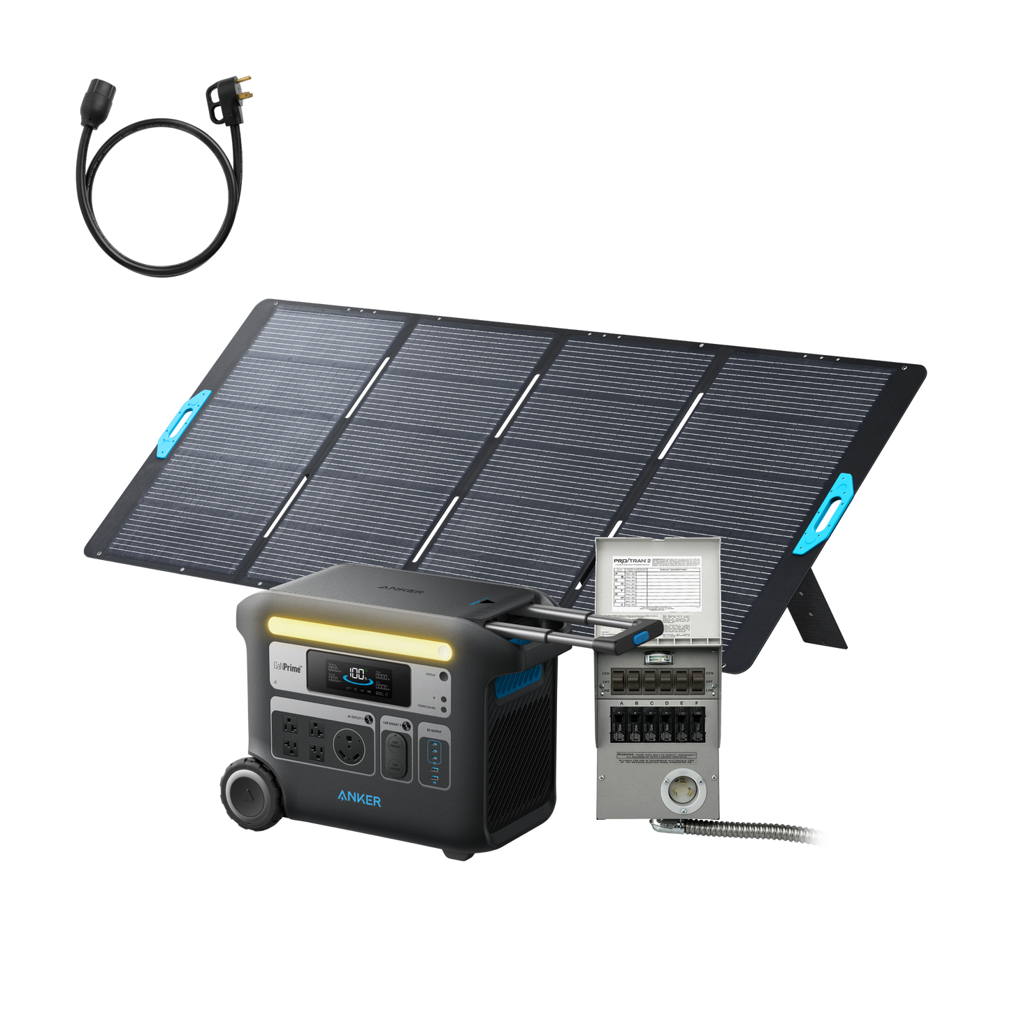 Anker SOLIX <b>F2000</b> + Home Backup Kit (Transfer Switch + Cable)（oso）