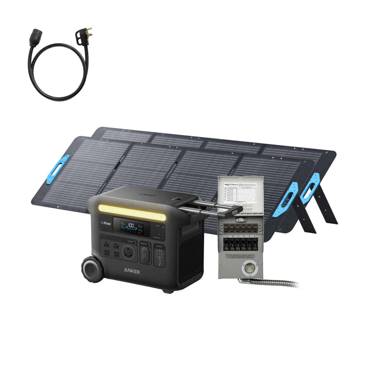Anker SOLIX F2600 + 6-Circuit Manual Transfer Switch + 2× 200W Solar Panels