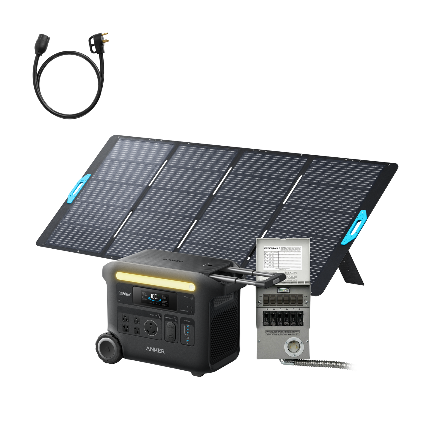 Anker SOLIX F2600 + 6-Circuit Manual Transfer Switch + 400W Solar Panel