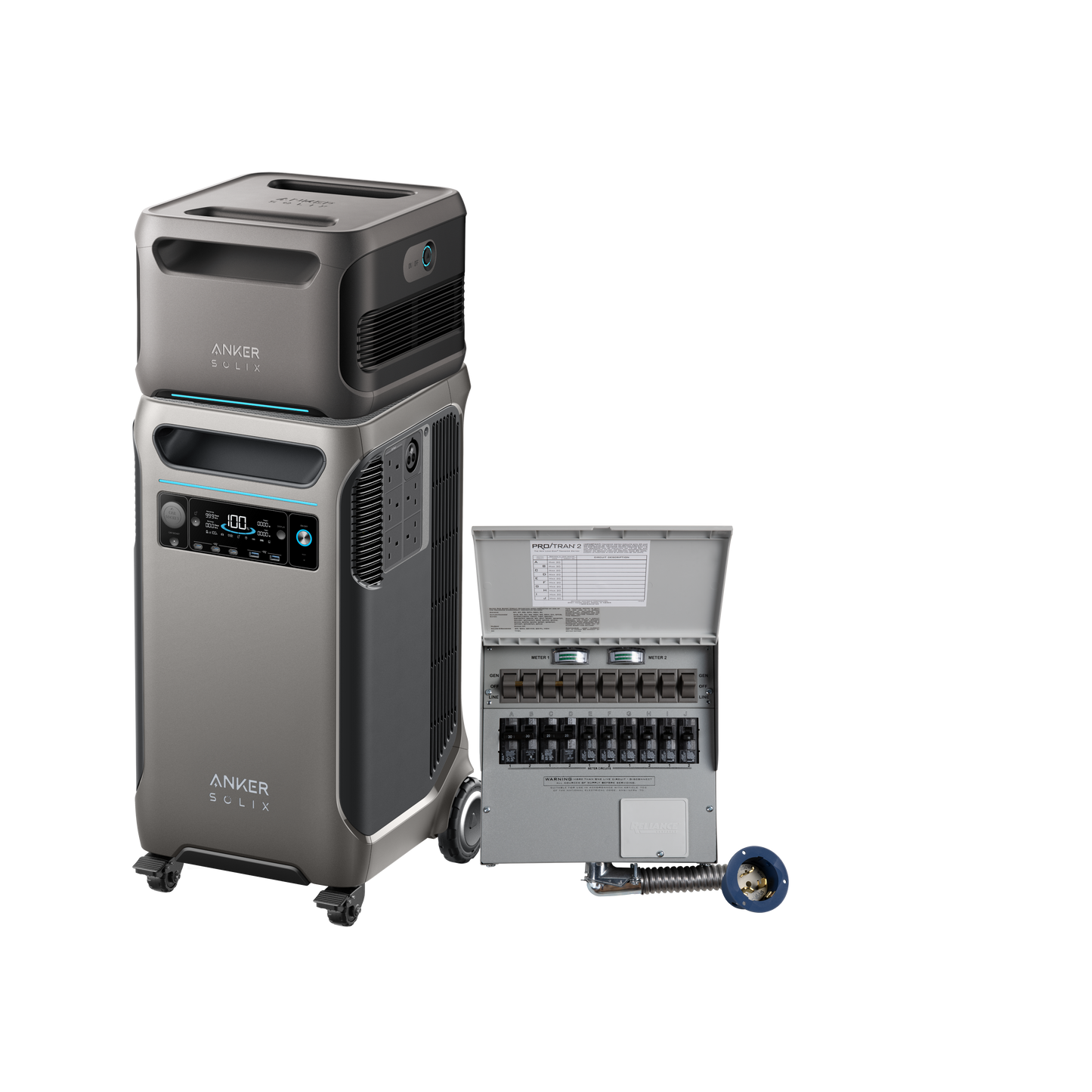 Anker SOLIX F3800 + Expansion Battery + 10-Circuit Manual Transfer Switch