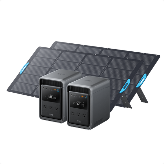 2× Anker SOLIX S2000 + 2× 400W Portable Solar Panel