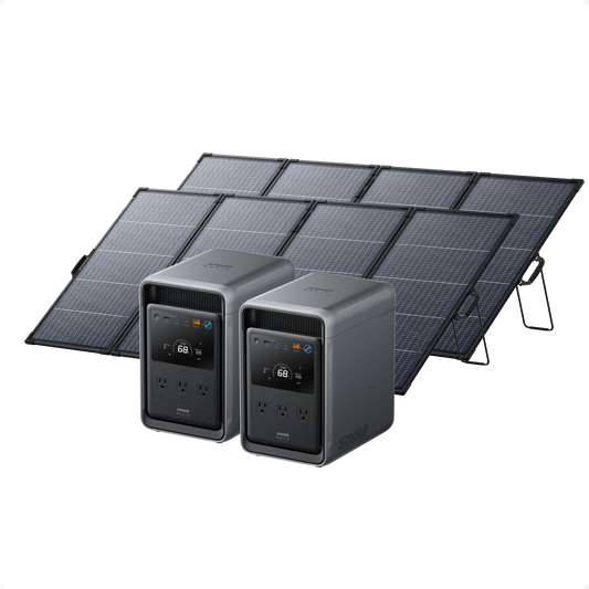 2× Anker SOLIX S2000 + 2× 400W Portable Solar Panel