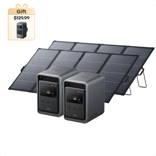 2× Anker SOLIX S2000 + 2× 400W Portable Solar Panel