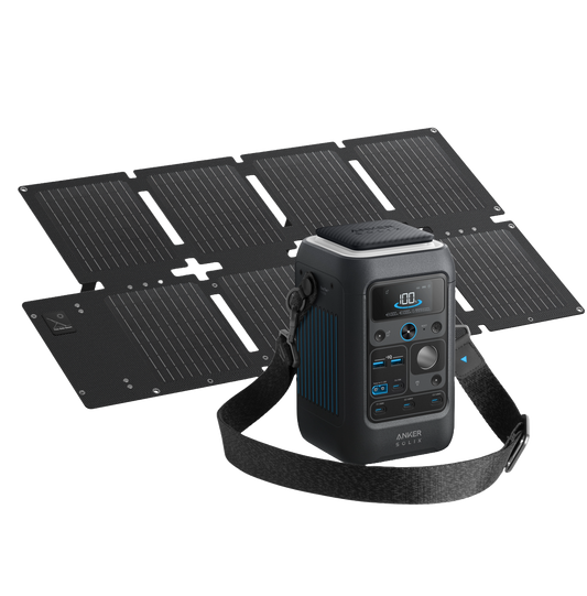 Anker SOLIX C300X DC Portable Power Station with 60W Soalr Panel