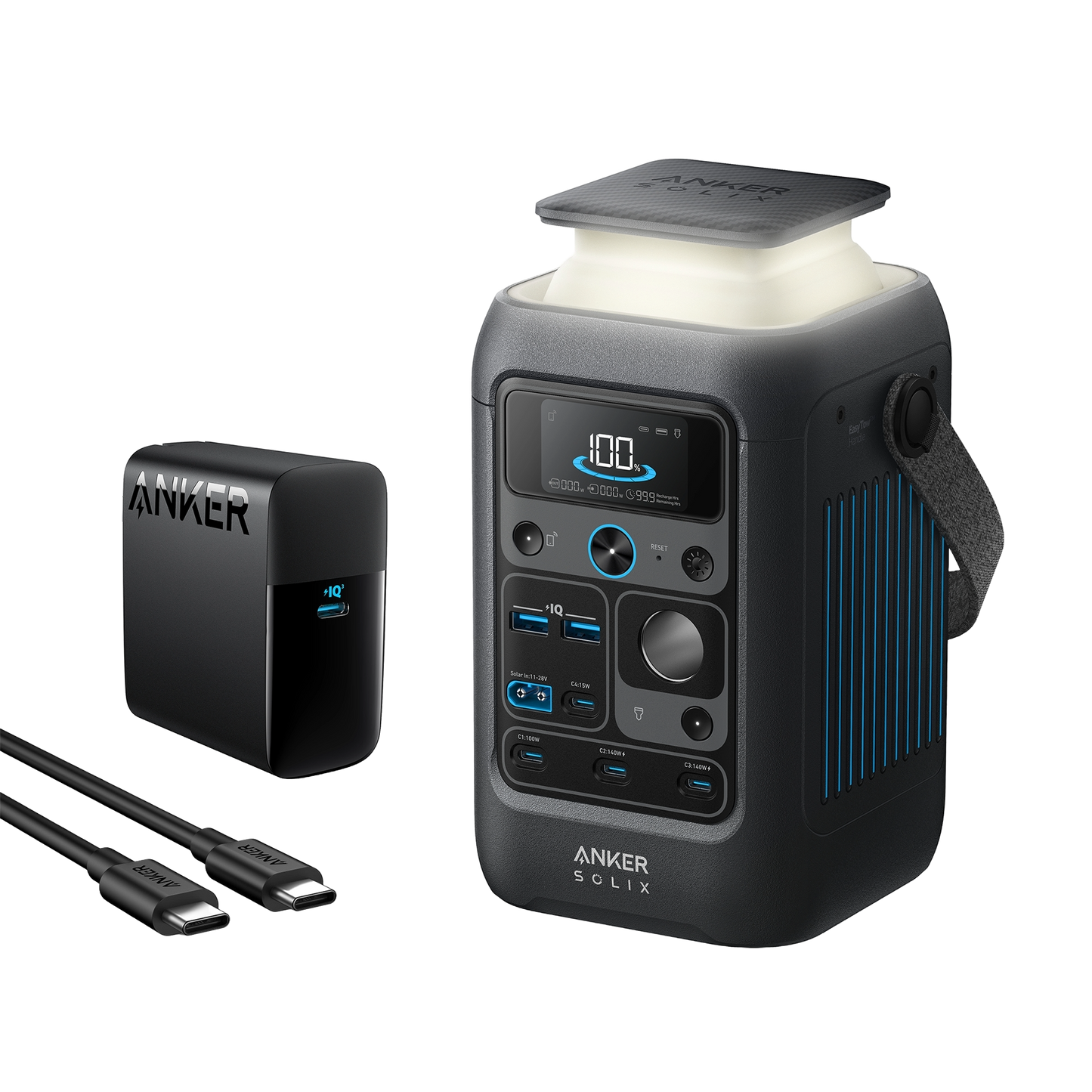 Anker SOLIX C300X DC Portable Power Station with 100W Fast Charger