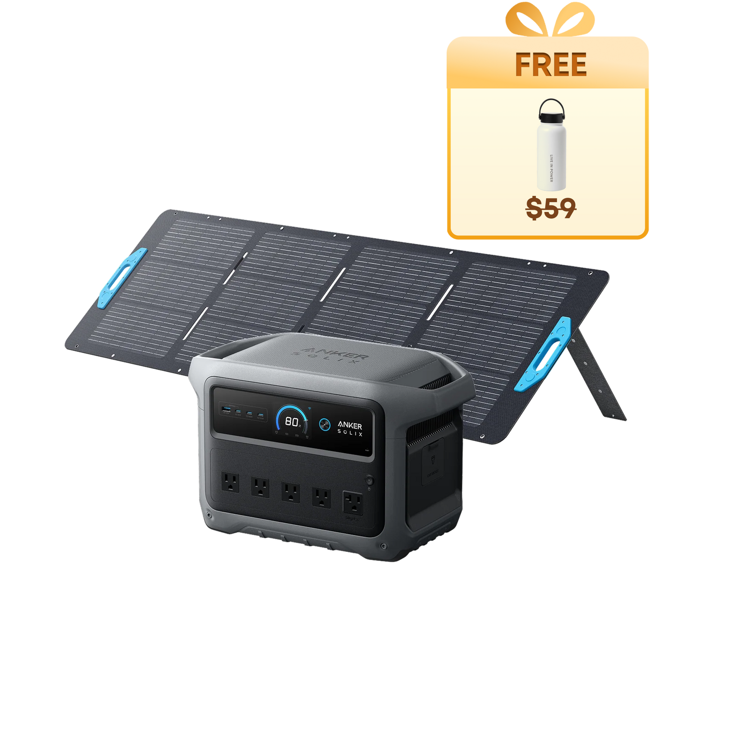Anker SOLIX C1000 Gen 2 + 200W Solar Panel + Free Thermos Flask - Firework