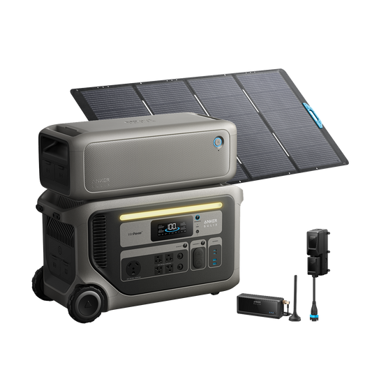 Anker SOLIX F3000 + Expansion Battery + Power Saver Kit + 400W Solar Panel